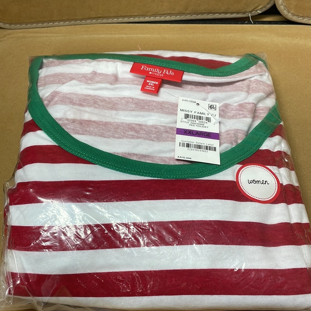 Macy’s family Christmas PJs